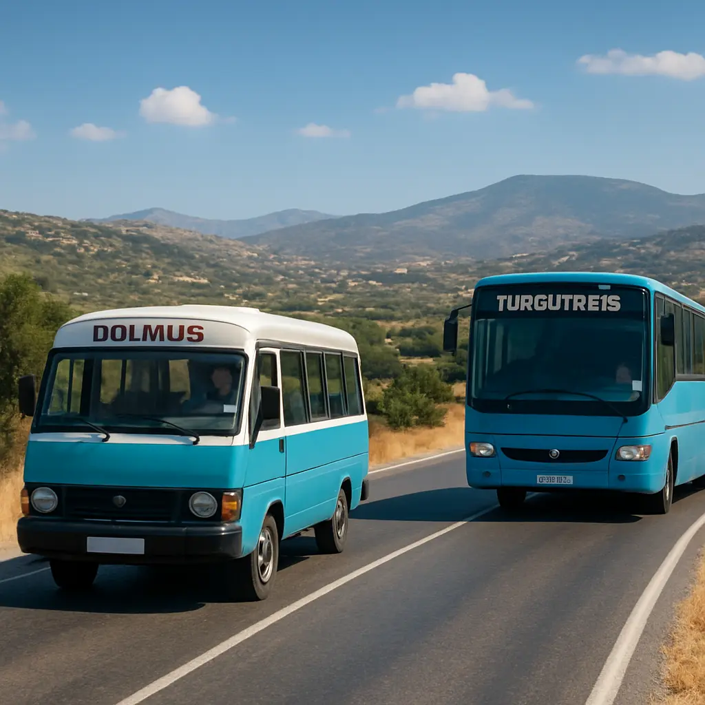 Dolmus en bus tussen Bodrum en Turgutreis