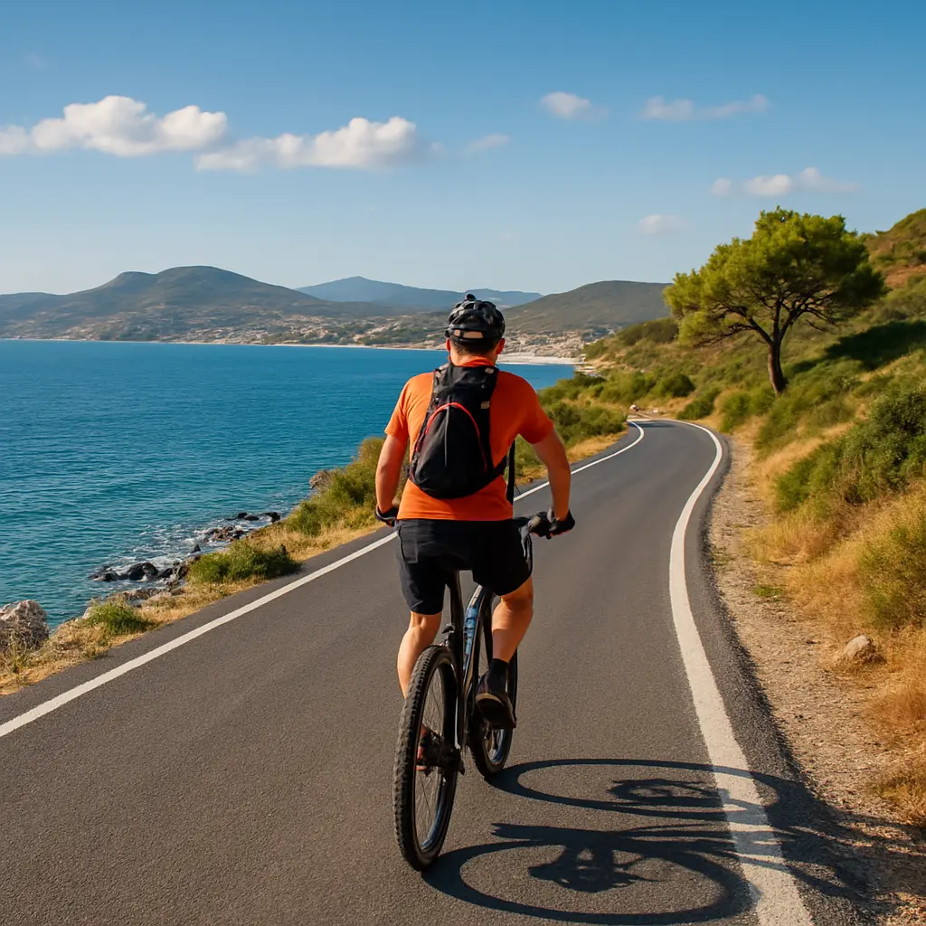 Fietsen langs de kustlijn tussen Bodrum en Turgutreis